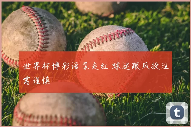 世界杯博彩语录走红 球迷跟风投注需谨慎